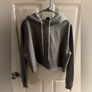 Grey cropped hoodie